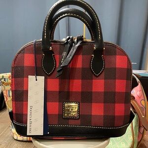 Dooney & Bourke Red and Black Plaid Small Satchel (Open to Offers).